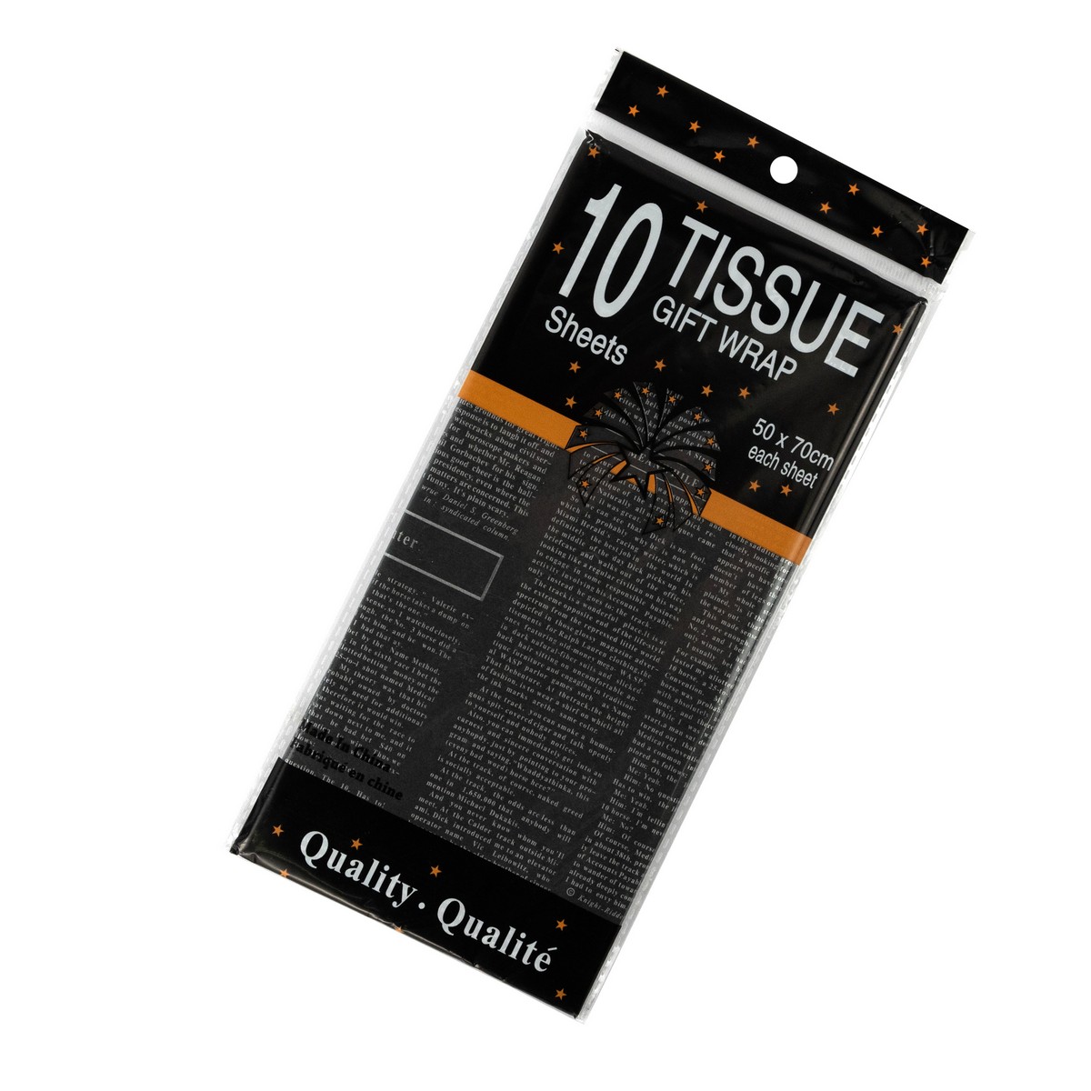 Бумага тишью Газета 20г/м2, 10 листов, 50х70см, черный в интернет-магазине флористических аксессуаров Азалия Декор