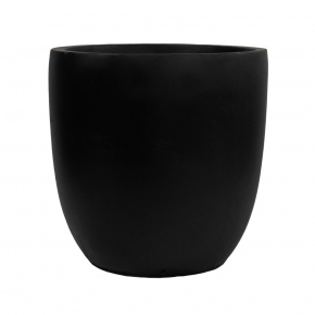 Кашпо Стоун (файбергласс), D28xH27,5см, черный в интернет-магазине флористических аксессуаров Азалия Декор