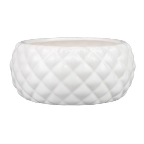 Кашпо (керамика), D20xН9см, белый в интернет-магазине флористических аксессуаров Азалия Декор