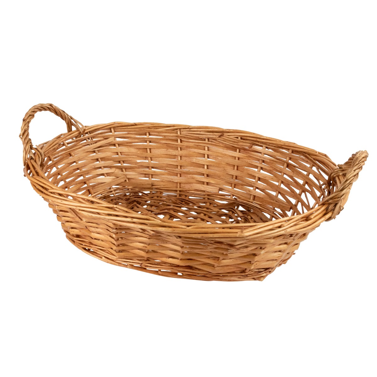 Поднос плетеный овальный (ива), 37x27xH10см, светло-коричневый в интернет-магазине флористических аксессуаров Азалия Декор