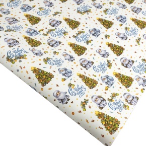 Бумага упаковочная крафт Дед Мороз 70гр, 68 см 10 м, цв. в асс. в интернет-магазине флористических аксессуаров Азалия Декор