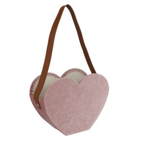 Кашпо для цветов Сердце, 19х8хН15см, пудровый в интернет-магазине флористических аксессуаров Азалия Декор