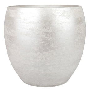 Кашпо Шар (керамика), D29xН33см, серебряный в интернет-магазине флористических аксессуаров Азалия Декор