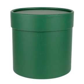 Коробка подарочная круглая, D12,5xH12,5см, изумрудный в интернет-магазине флористических аксессуаров Азалия Декор