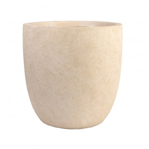 Кашпо Стоун (файбергласс), D28xH27,5см, кремовый в интернет-магазине флористических аксессуаров Азалия Декор