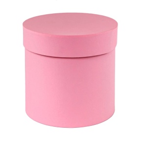 Коробка подарочная круглая, D15xH15 см, розовый в интернет-магазине флористических аксессуаров Азалия Декор