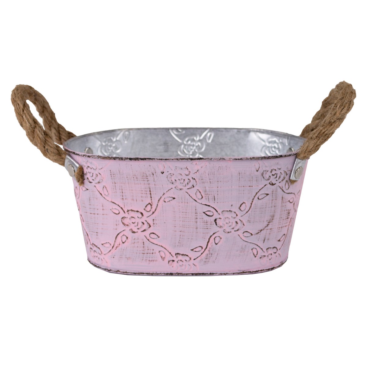 Кашпо с ручками (металл), 18,5х11,5xH9см, цв. в асс. в интернет-магазине флористических аксессуаров Азалия Декор