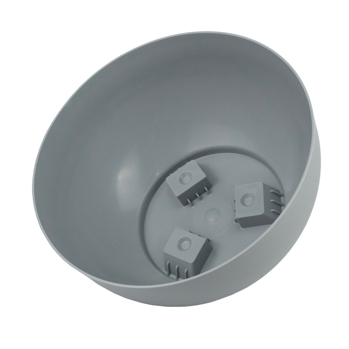 Кашпо Сатина (пластик), D24xH13см, 3,9л, серый в интернет-магазине флористических аксессуаров Азалия Декор