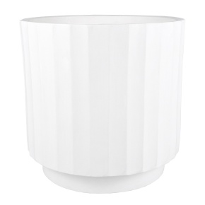 Кашпо Риб (файбергласс), 45x45xH45см, белый в интернет-магазине флористических аксессуаров Азалия Декор