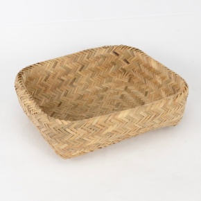 Поднос плетеный (бамбук), 30x23хH9см, натуральный в интернет-магазине флористических аксессуаров Азалия Декор