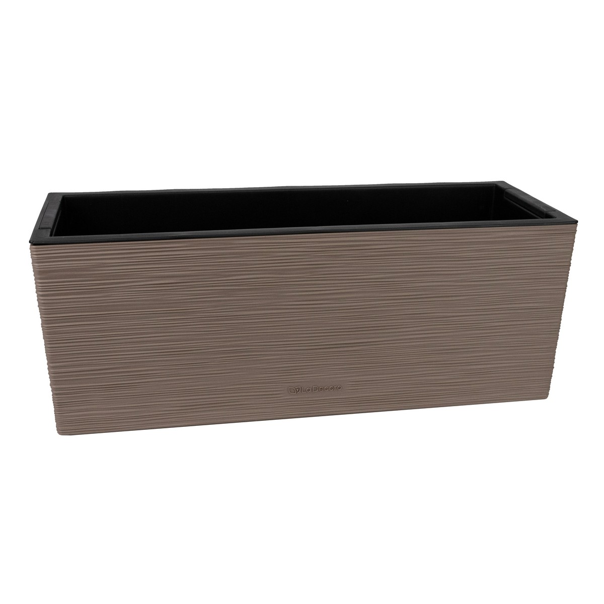 Кашпо балконное со вставкой Ля Декоро (пластик), 50,5х19,5xH19см, 10л, коричневый в интернет-магазине флористических аксессуаров Азалия Декор