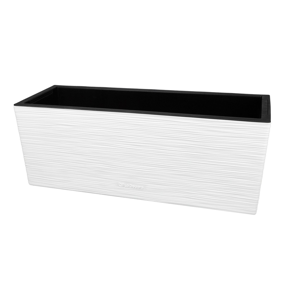 Кашпо балконное со вставкой Ля Декоро (пластик), 50,5х19,5xH19см, 10л, белый в интернет-магазине флористических аксессуаров Азалия Декор