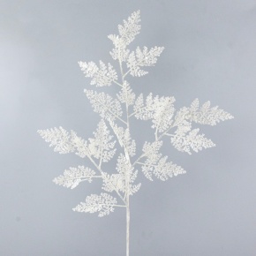 Ветка с глиттером, H84 см, белый в интернет-магазине флористических аксессуаров Азалия Декор