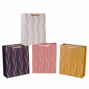 Пакет подарочный (бумага), 30х42х12см (в уп. 12 шт.), в асс. в интернет-магазине флористических аксессуаров Азалия Декор