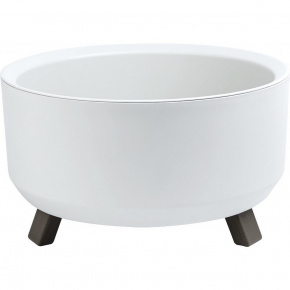 Кашпо со вставкой Грация Прайм (пластик), D22xH12,5см, 2,25л, белый в интернет-магазине флористических аксессуаров Азалия Декор