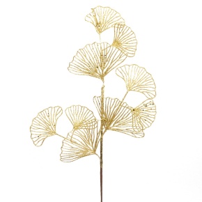Ветка с глиттером, H72см, золотой в интернет-магазине флористических аксессуаров Азалия Декор