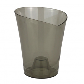 Кашпо Орхидея (пластик), 14х13,5xH17,5см, 1,5л, прозрачн./сер. в интернет-магазине флористических аксессуаров Азалия Декор