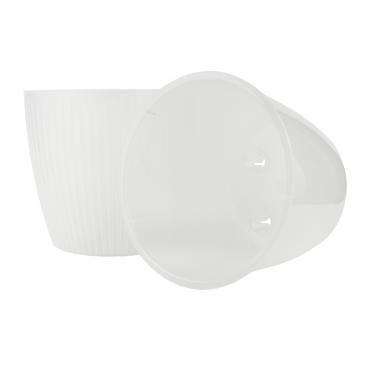 Кашпо со вставкой Эви (пластик), D14xH12,8см, 1,5л, прозрачный в интернет-магазине флористических аксессуаров Азалия Декор