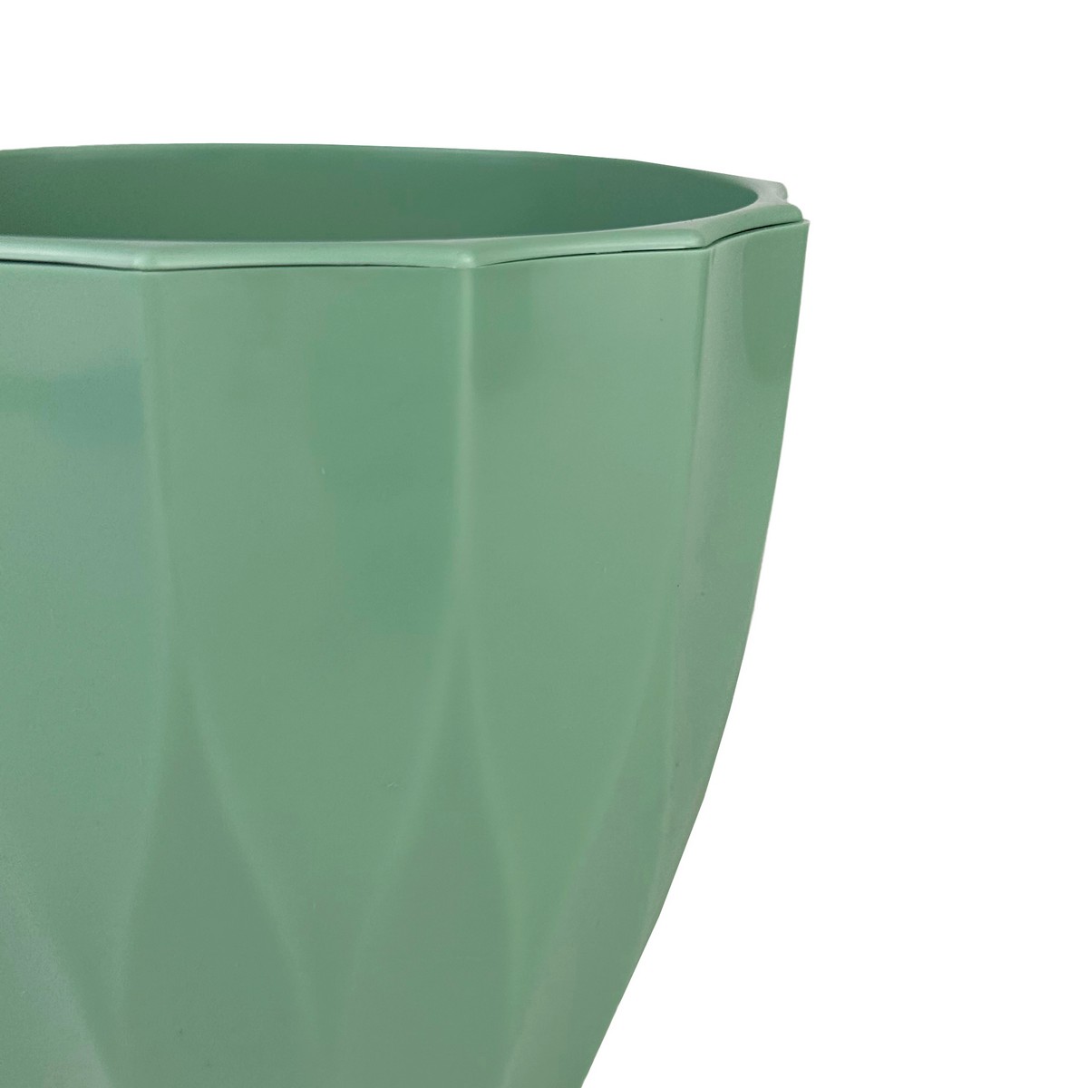 Кашпо Флюте со вставкой (пластик), D16xH14,5, 1,9л, нефритовый в интернет-магазине флористических аксессуаров Азалия Декор