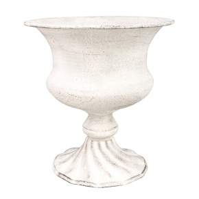 Вазон (металл), D21xH22см, белый в интернет-магазине флористических аксессуаров Азалия Декор