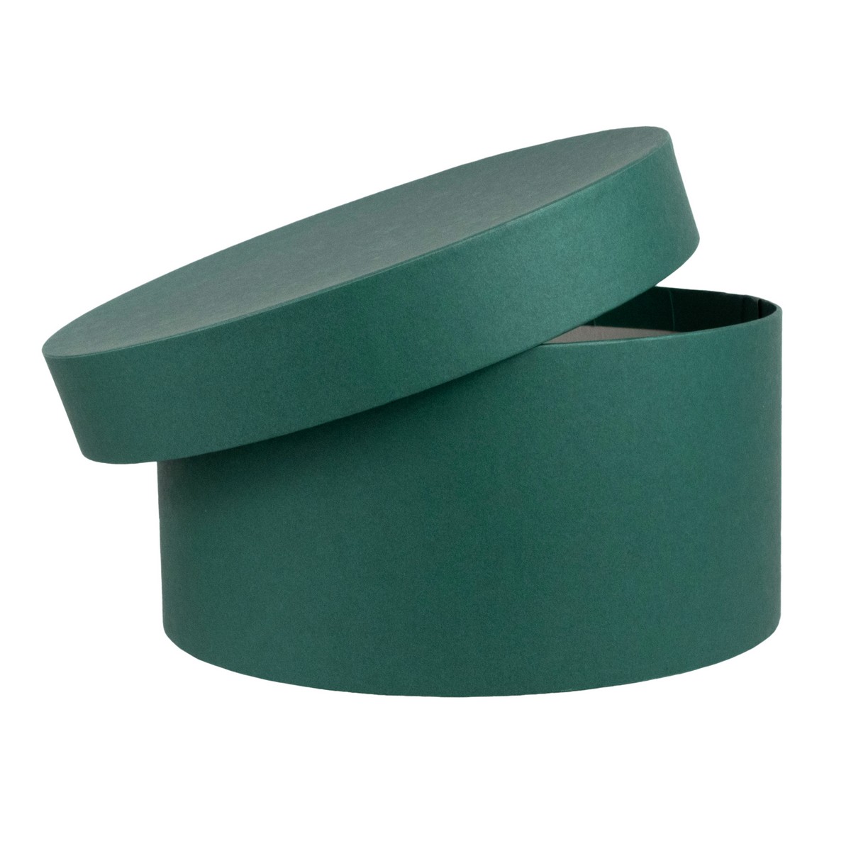 Коробка подарочная круглая, D20xH10 см, изумрудный в интернет-магазине флористических аксессуаров Азалия Декор