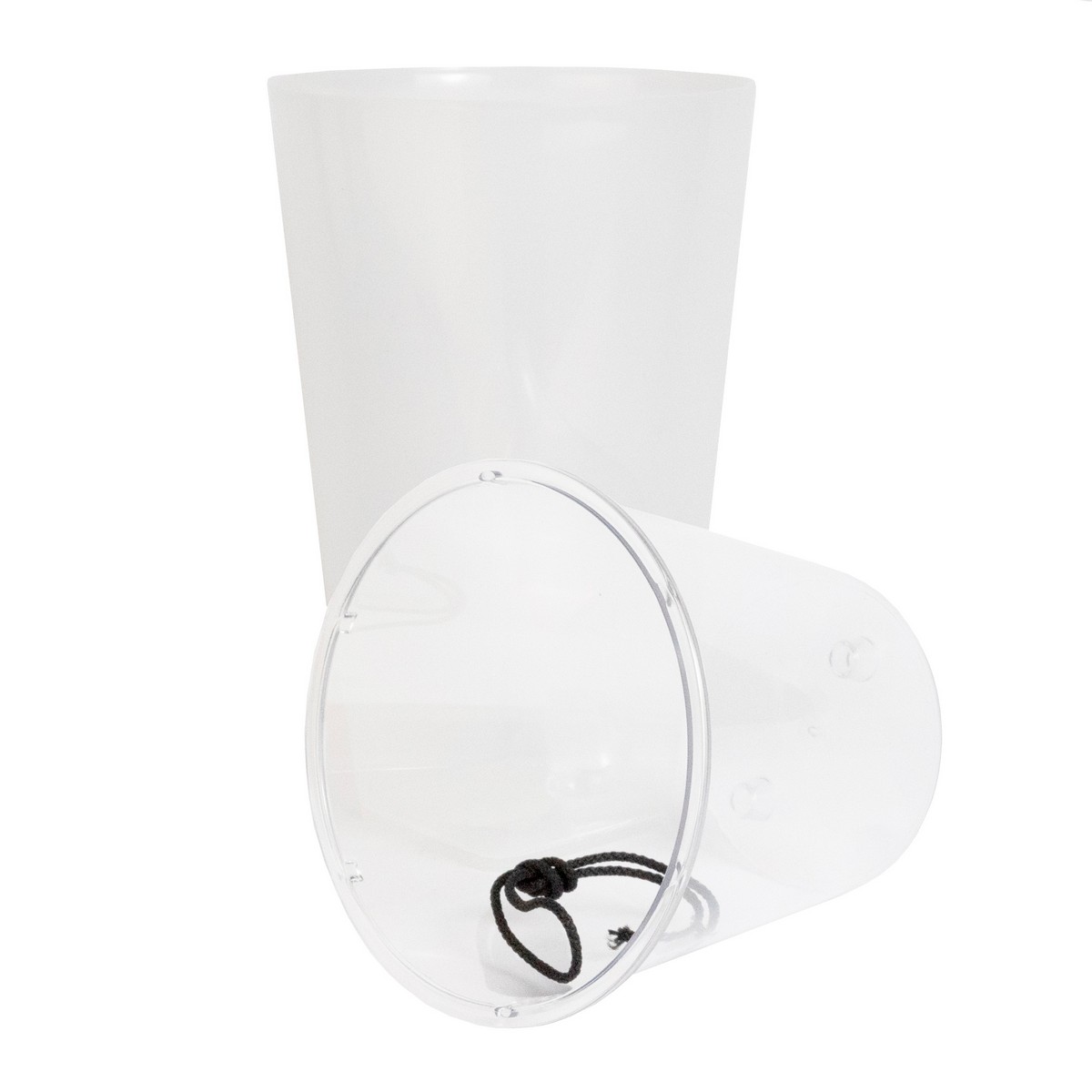 Кашпо Грейс со вставкой (пластик), D15xH25см, 2,7л, прозрачный в интернет-магазине флористических аксессуаров Азалия Декор