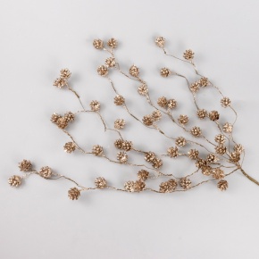 Ветка с шишками, 85см, шампань в интернет-магазине флористических аксессуаров Азалия Декор