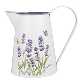 Кувшин Лаванда (металл), 19,5х13хH16,5см, белый в интернет-магазине флористических аксессуаров Азалия Декор