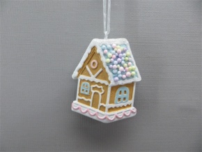 Украшение подвесное Домик пряничный, Н8х5,5х1см, цв. в асс. в интернет-магазине флористических аксессуаров Азалия Декор