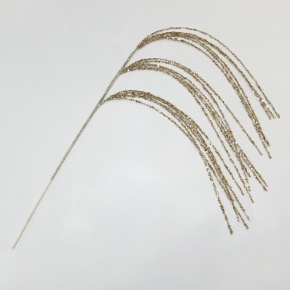 Ветка декоративная с глиттером, 114см, шампань в интернет-магазине флористических аксессуаров Азалия Декор