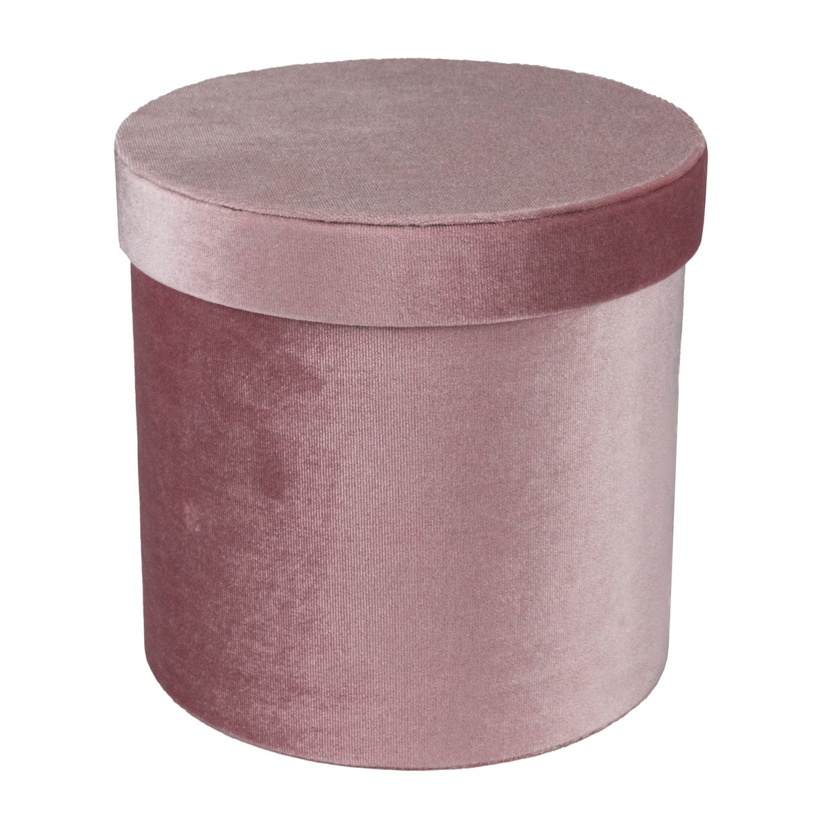 Набор коробок подарочных круглых 3шт. (картон, бархат), D18xH17,7см, пудровый в интернет-магазине флористических аксессуаров Азалия Декор