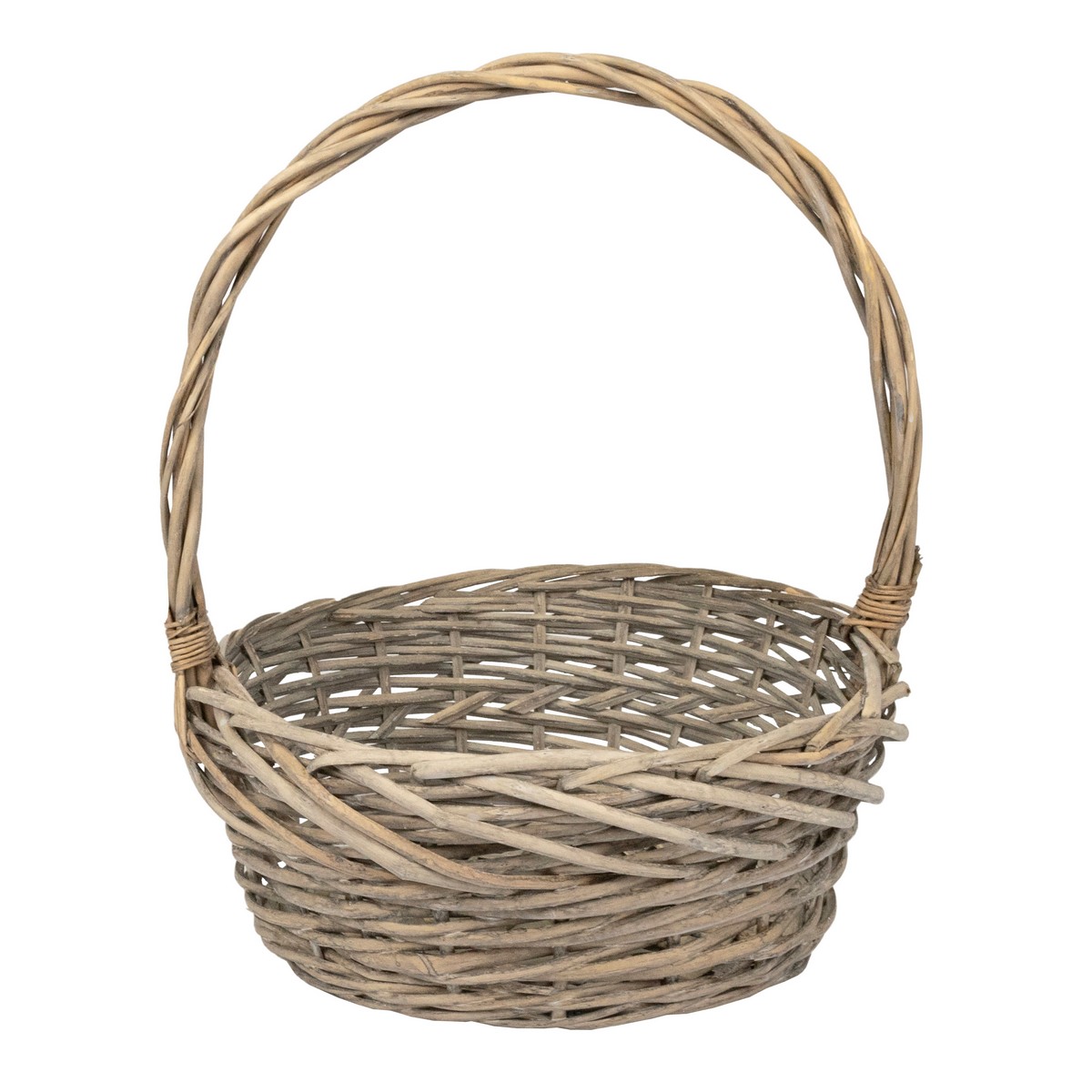 Набор корзин плетеных 4шт. (ива), D45x18xH49см, серый в интернет-магазине флористических аксессуаров Азалия Декор