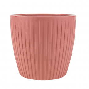 Кашпо со вставкой Эви (пластик), D14xH12,8см, 1,5л, розовый в интернет-магазине флористических аксессуаров Азалия Декор