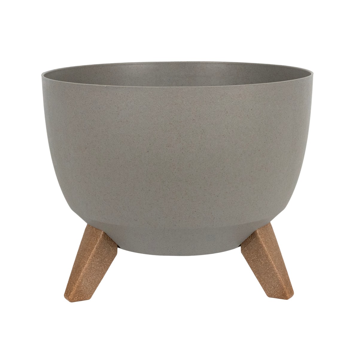 Кашпо Roma ECO на ножках (пластик), D29xH23, 9,3л., серый в интернет-магазине флористических аксессуаров Азалия Декор