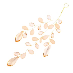 Украшение подвесное с кристаллами, Н33см, шампань в интернет-магазине флористических аксессуаров Азалия Декор