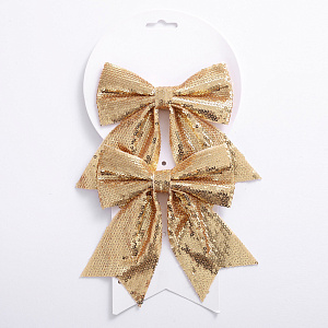 Набор украшений Бант 2шт., 13х13см, зол. в интернет-магазине флористических аксессуаров Азалия Декор