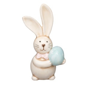 Сувенир Кролик (керамика), H20,5x11,5x8,5см, кремовый в интернет-магазине флористических аксессуаров Азалия Декор