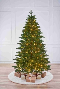 Ель искусственная с лампочками Смоленская (PE), 2,4м, зеленый в интернет-магазине флористических аксессуаров Азалия Декор