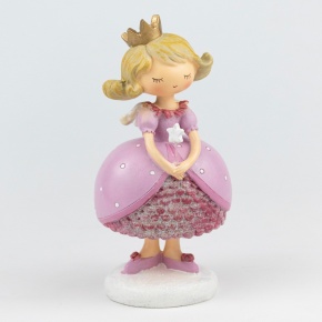 Сувенир Принцесса (полирезин), Н19,5х9,5х8,5см, розовый в интернет-магазине флористических аксессуаров Азалия Декор