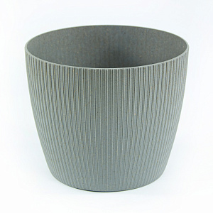 Кашпо Magnolia Jumper ECO (пластик), D15,5xH13см, 1,9л., серый в интернет-магазине флористических аксессуаров Азалия Декор