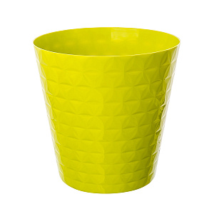 Кашпо Diamond (пластик), D17хН17см, 2,5л., зел. в интернет-магазине флористических аксессуаров Азалия Декор