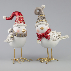 Сувенир Птичка (полирезин), H18,5x12x8см, в асс., белый в интернет-магазине флористических аксессуаров Азалия Декор