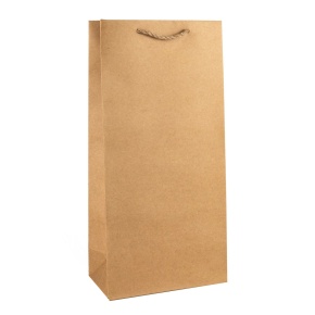 Пакет подарочный (крафт), 17х35х9см (в уп. 10 шт.), натуральный в интернет-магазине флористических аксессуаров Азалия Декор