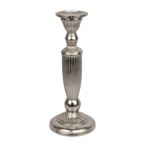 Подсвечник (металл), H26x11см, серебряный в интернет-магазине флористических аксессуаров Азалия Декор