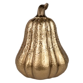 Сувенир Тыква (керамика), Н23х17,5х17,5см, золотой в интернет-магазине флористических аксессуаров Азалия Декор