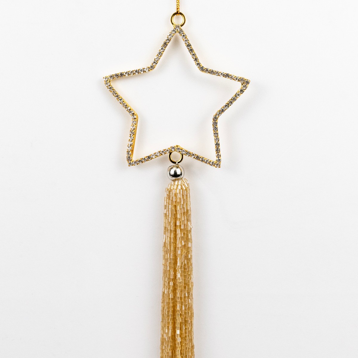 Украшение подвесное (металл), 25х8см, в асс, золотой в интернет-магазине флористических аксессуаров Азалия Декор