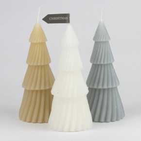 Свеча Елочка, H16,5x7,5см , цв. в асс. в интернет-магазине флористических аксессуаров Азалия Декор