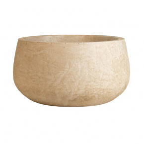 Кашпо Стоун (файбергласс), D24xH12см, кремовый в интернет-магазине флористических аксессуаров Азалия Декор