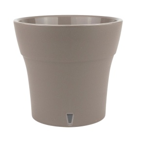 Кашпо со вставкой Дали Софт (пластик), D19,5xH17,5см, 3,5л, бежевый в интернет-магазине флористических аксессуаров Азалия Декор