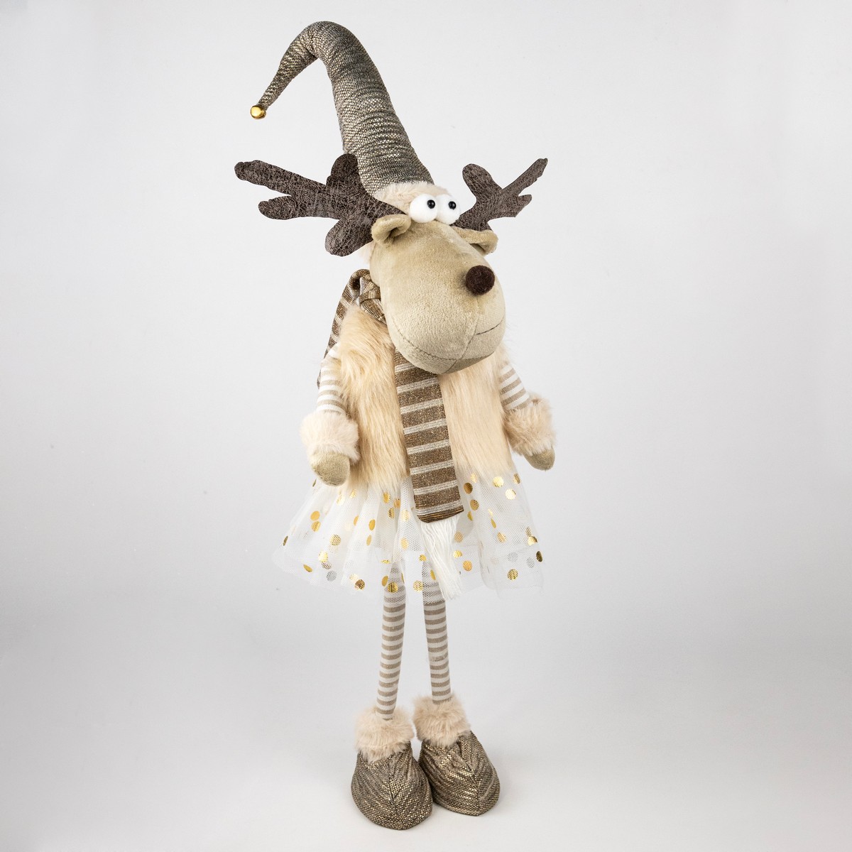 Сувенир Лось Мальчик/Девочка, Н54х18х12см, в асс., коричневый в интернет-магазине флористических аксессуаров Азалия Декор